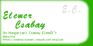 elemer csabay business card